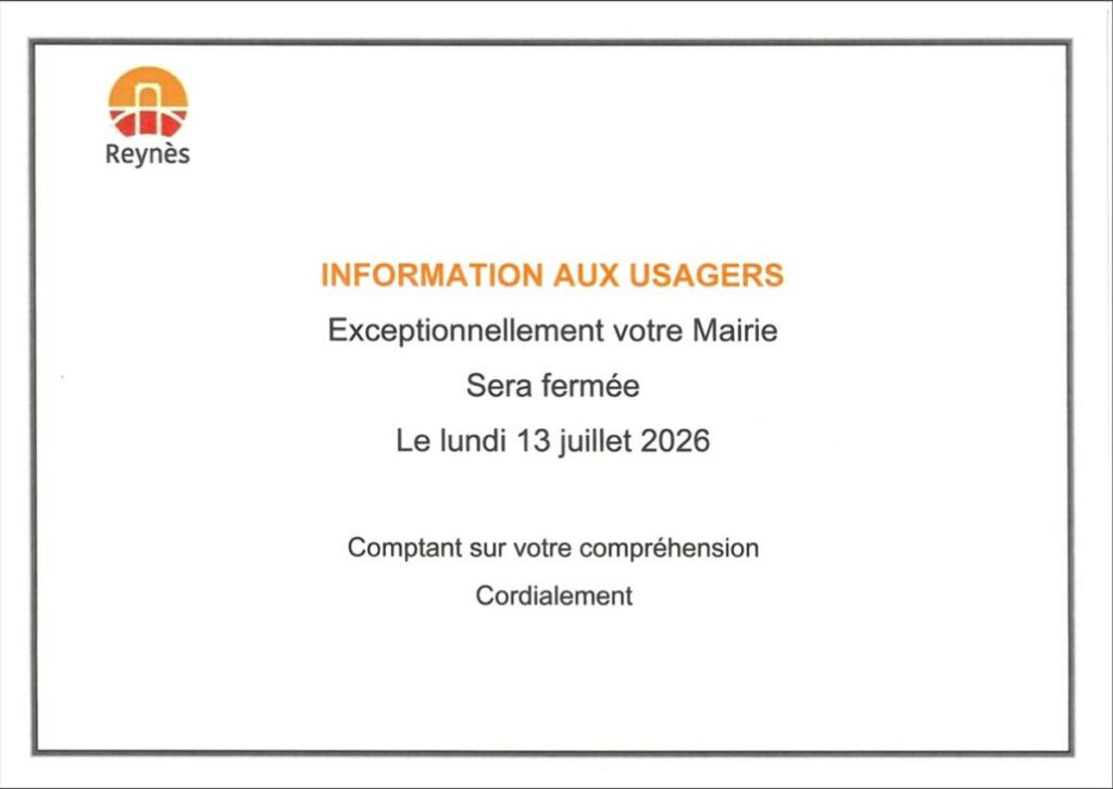 Fermeture mairie